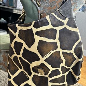 Dooney & Bourke Giraffe Print Hobo Bag - Brown and Black